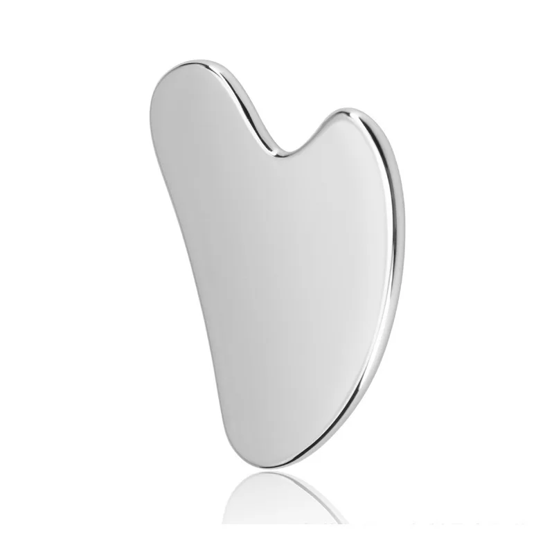1 pièces en acier inoxydable Gua Sha grattoir masseur pour visage cou corps Guasha outil de Massage soins de la peau du visage Guasha conseil visage masseur - AliExpress  - vue 1